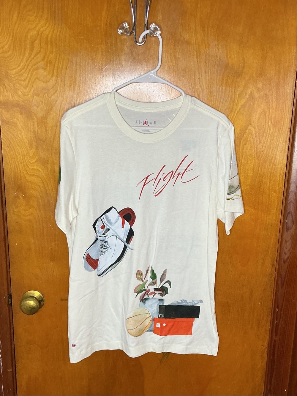 Jordan White 'Flight' Graphic Short-Sleeve Tee